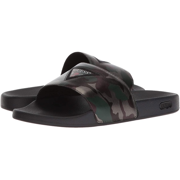 Guess Shoes | New Guess Men's Isaac Slide Sandals Sz 13 | Color: Black | Size: 13 | Emi629alan's Closet